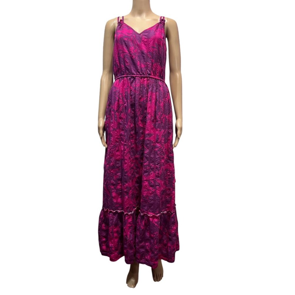 Anthropologie Saturday Sunday Yasmine Maxi Dress fuschia Size Small Cotton - Picture 4 of 11